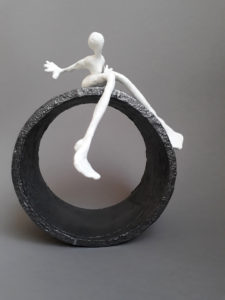 Sabine Schiffer-Nasserie - Slob III, Keramiplast, Strukturpaste, Graphit, 2019, 20 x 15 x 9cm