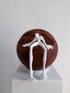 Schiffer-Nasserie Slomo, Holz, Keramiplast, Strukturpaste H 20 x B 20 x T 23cm 2021